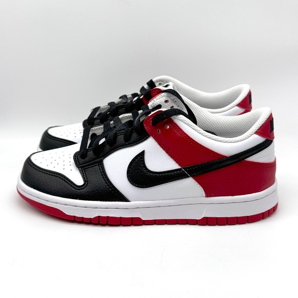 Nike Dunk Low Red Black Toe 6.5 Youth / 8 Womens New HF9980-600 - Picture 3 of 11